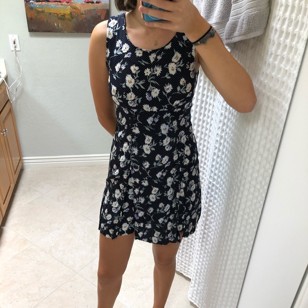 Navy Floral Romper